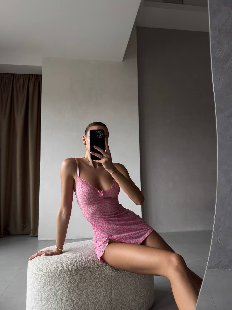 Blush Leopard Babydoll