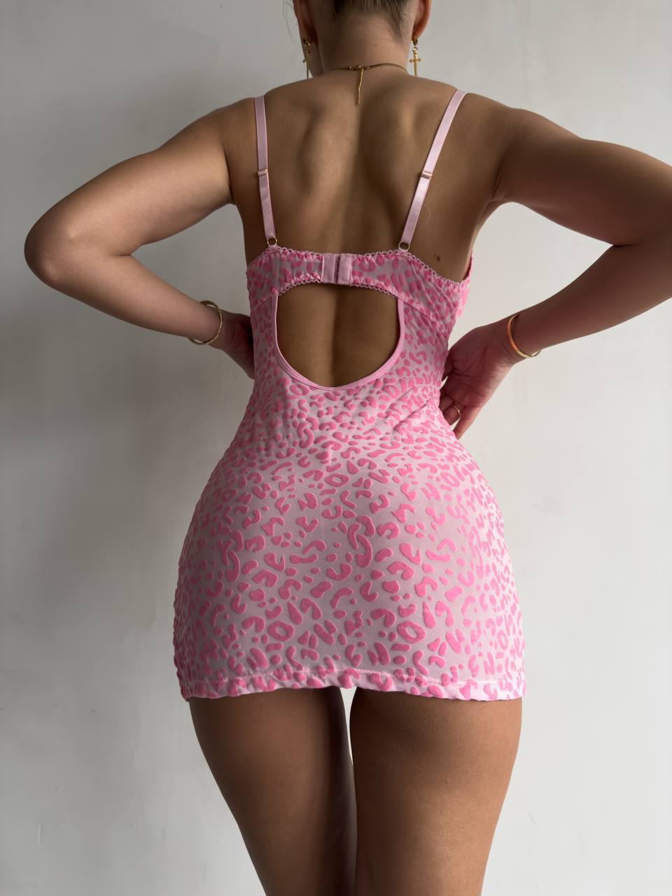 Blush Leopard Babydoll