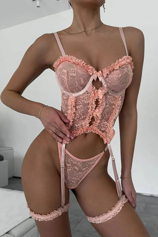 Peach Lingerie Set
